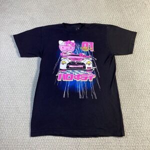 Hello Kitty Tokyo Speed Graphic T Shirt Black Short Sleeve Women's Size S